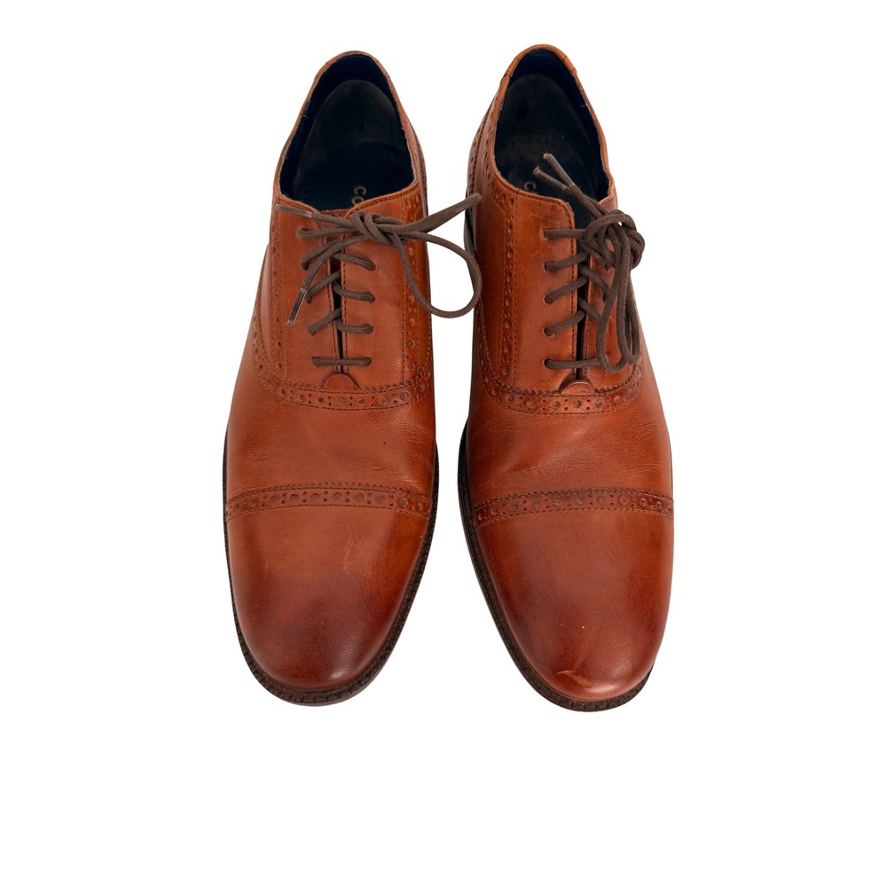 Cole Haan Mens Williams Cap Toe Oxford British Tan Leather Dress Shoes C30689 11